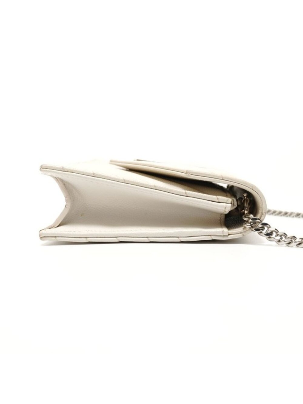 Saint Laurent Yves Shoulder Bag Cassandra Silver - Picture 4 of 10